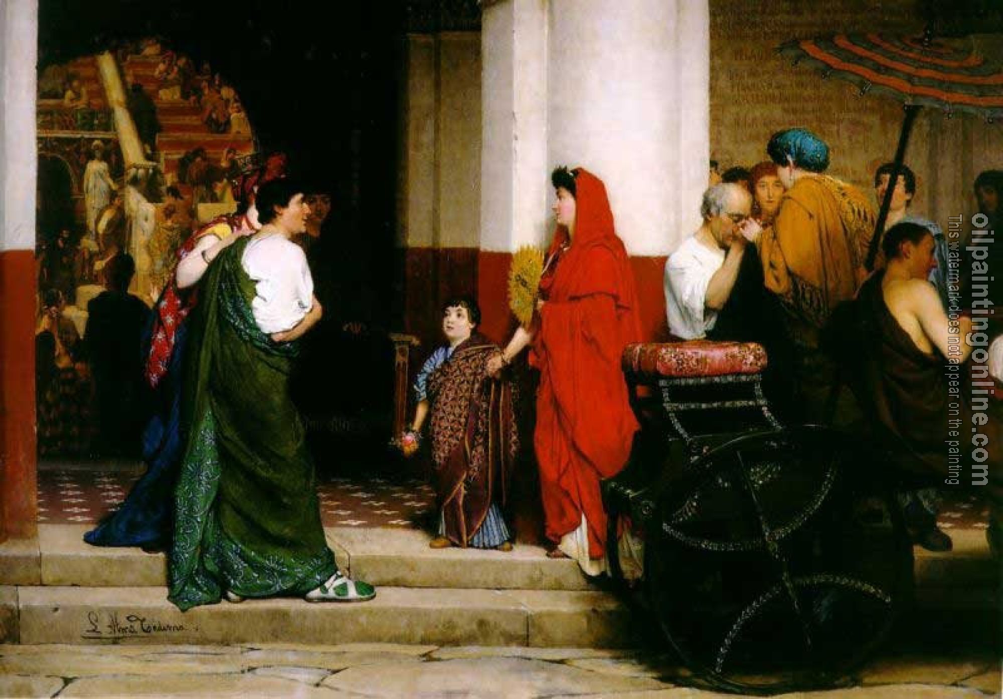 Alma-Tadema, Sir Lawrence - Entrance to a Roman Theatre